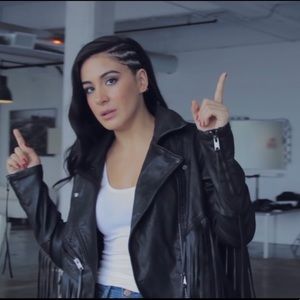 BLANKYNYC Fringe Faux-Leather Jacket